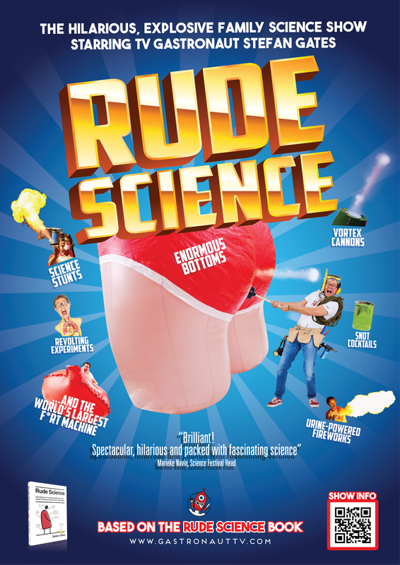 Rude science show illustrative image with humorous elements